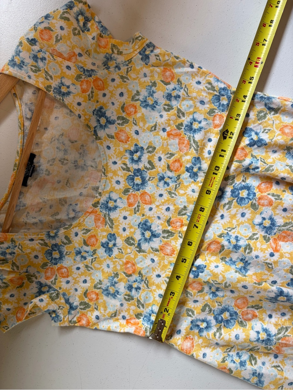 Chaps Floral Maxi Dress Women’s Medium Petite Cottagecore Prairie Summer Yellow - Picture 9 of 10